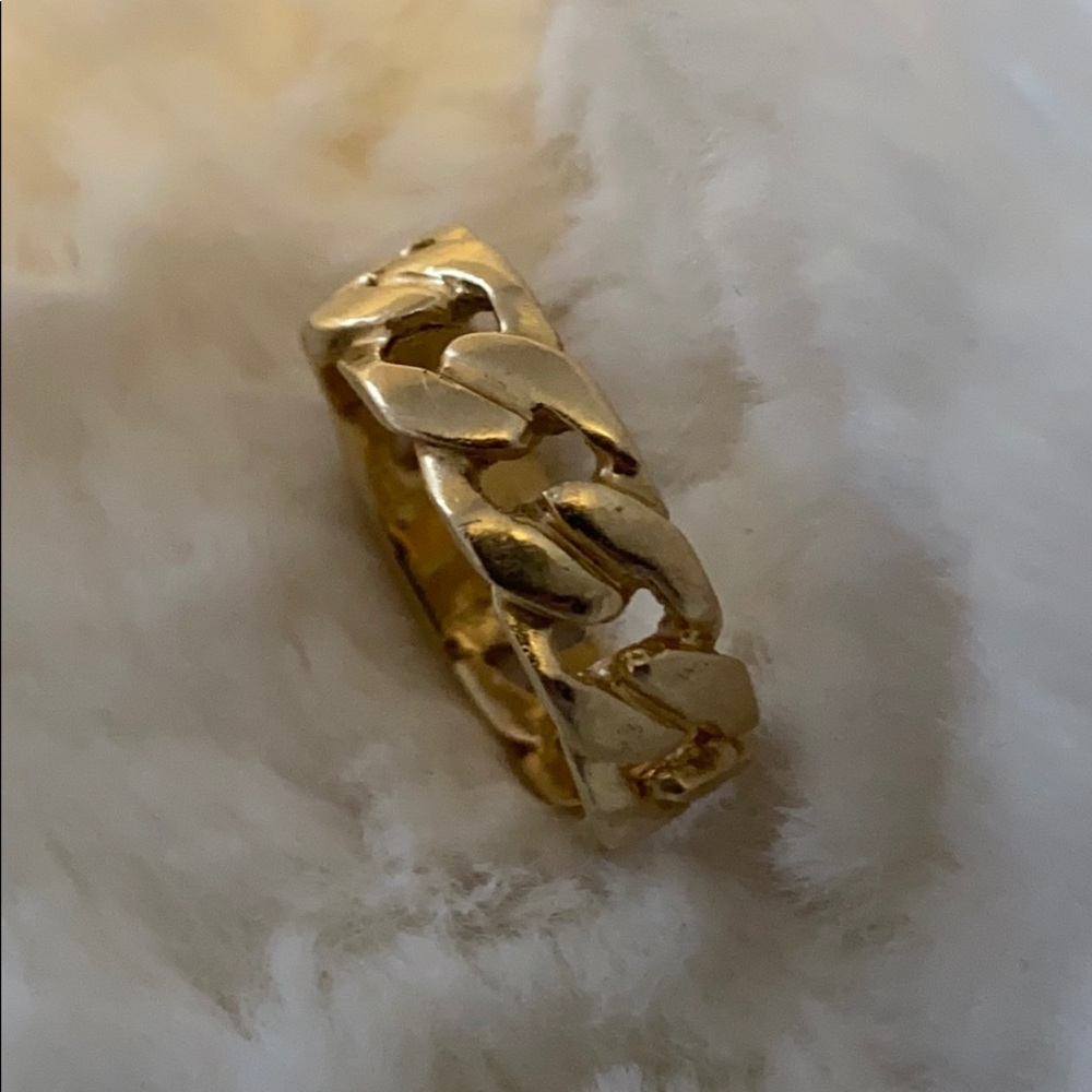 14k GOLD CHAIN RING